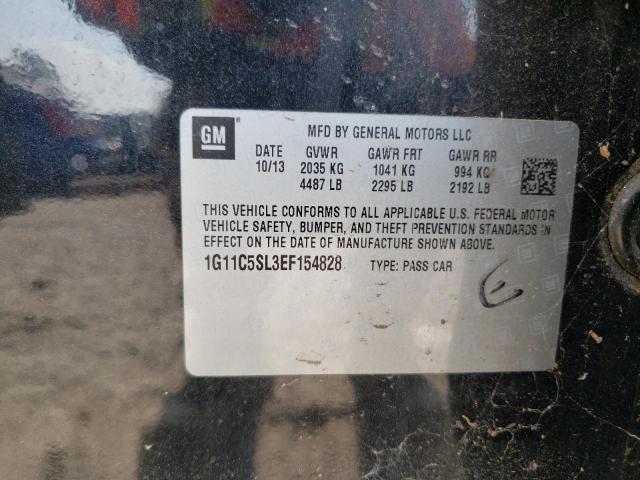 1G11C5SL3EF154828 - 2014 CHEVROLET MALIBU 1LT BLACK photo 12