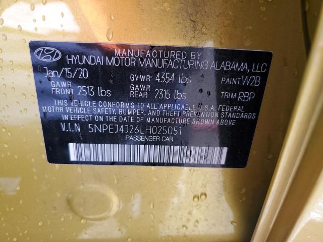 5NPEJ4J26LH025051 - 2020 HYUNDAI SONATA SEL PLUS GOLD photo 13