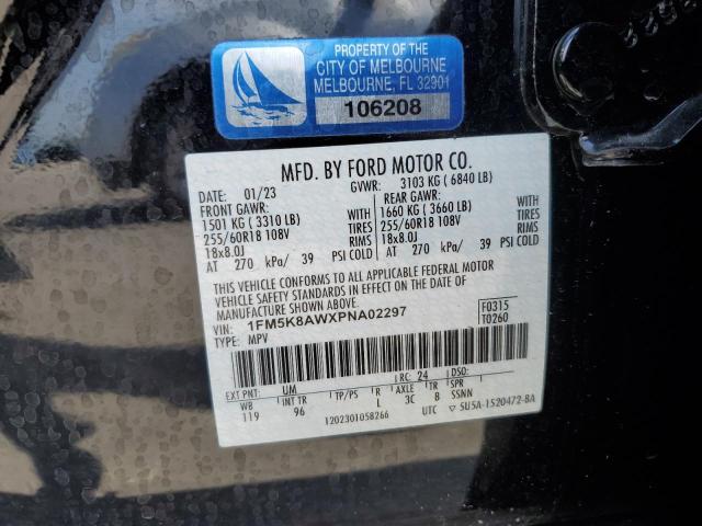 1FM5K8AWXPNA02297 - 2023 FORD EXPLORER POLICE INTERCEPTOR 黑色 照片 14