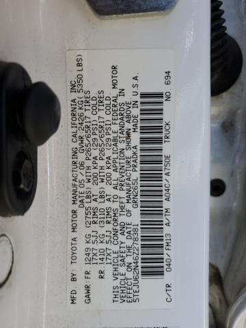 5TEJU62N46Z278381 - 2006 TOYOTA TACOMA DOUBLE CAB PRERUNNER WHITE photo 12