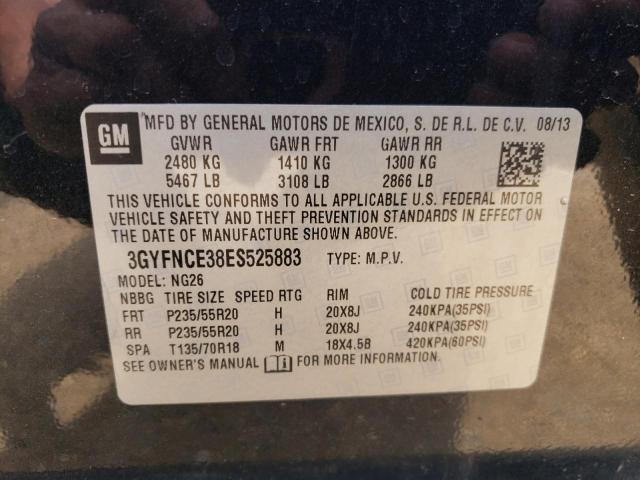 3GYFNCE38ES525883 - 2014 CADILLAC SRX PERFORMANCE COLLECTION BLACK photo 13