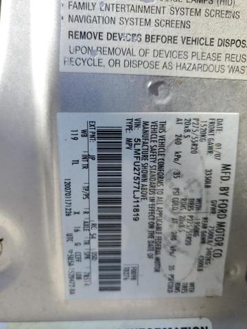 5LMFU27577LJ11819 - 2007 LINCOLN NAVIGATOR ვერცხლისფერი ფოტო 13