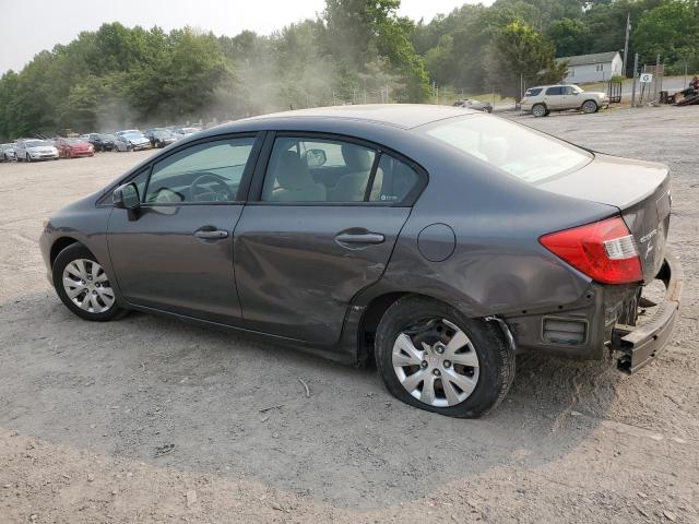 2HGFB2F52CH597219 - 2012 HONDA CIVIC LX GRAY photo 2