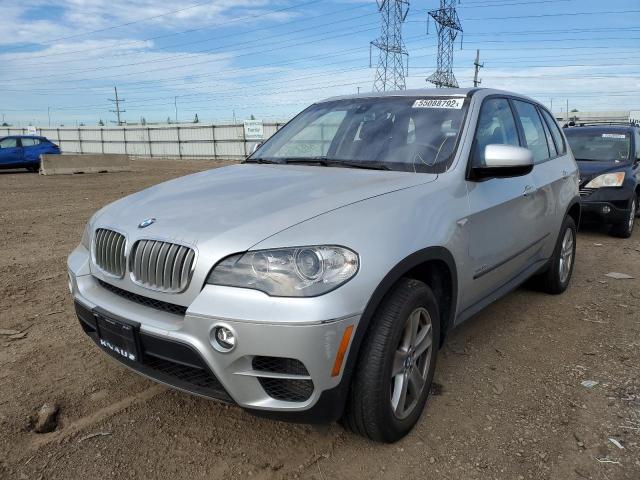 5UXZW0C53BL661731 - 2011 BMW X5 XDRIVE35D SILVER photo 2