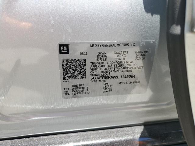 5GAERBKW2LJ145064 - 2020 BUICK ENCLAVE ESSENCE SILVER photo 13