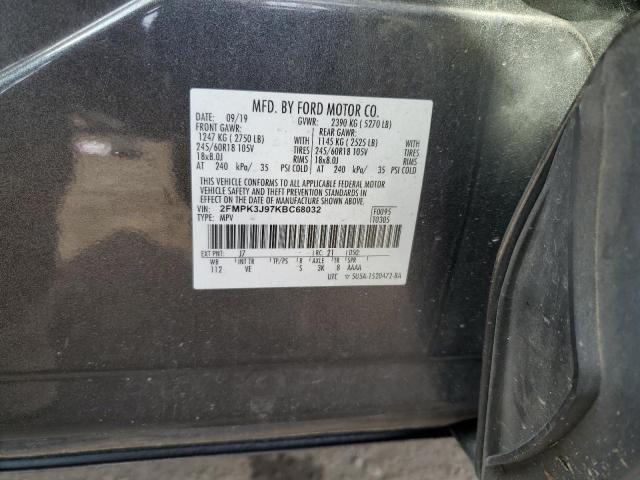 2FMPK3J97KBC68032 - 2019 FORD EDGE SEL Graphit Foto 13