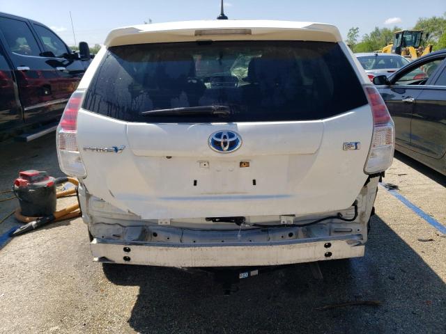 JTDZN3EU0FJ032455 - 2015 TOYOTA PRIUS V WHITE photo 6