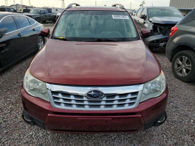 JF2SHBEC8CH438093 - 2012 SUBARU FORESTER LIMITED MAROON photo 5