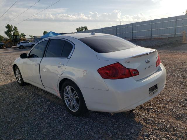 JN1DV6AP3CM812829 - 2012 INFINITI G25 BASE WHITE photo 3