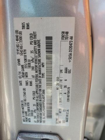 5LMCJ1A91FUJ07386 - 2015 LINCOLN MKC SILVER photo 13