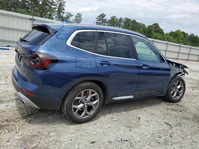 WBX47DP0XNN153055 - 2022 BMW X3 SDRIVE30I BLUE photo 3