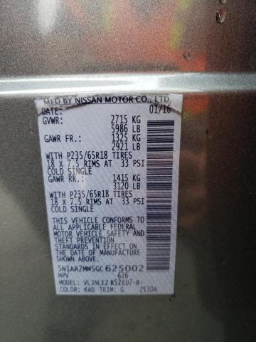 5N1AR2MM5GC625002 - 2016 NISSAN PATHFINDER S GRAY photo 13