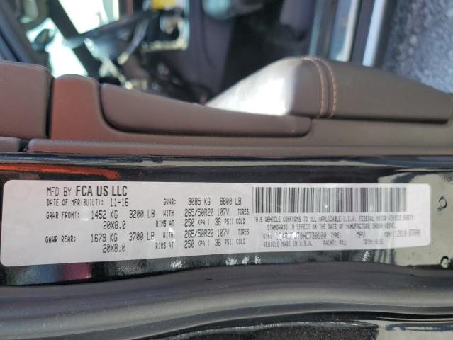 1C4RJFJT0HC730100 - 2017 JEEP GRAND CHER SUMMIT შავი ფოტო 13