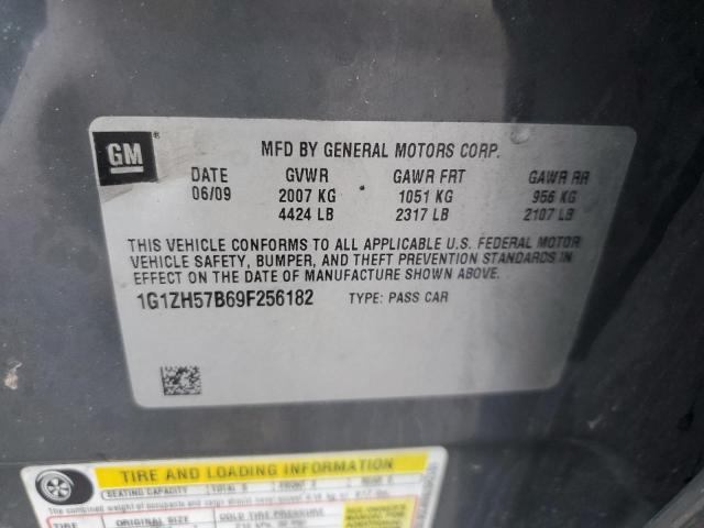 1G1ZH57B69F256182 - 2009 CHEVROLET MALIBU 1LT GRAY photo 13