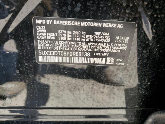 5UX33DT08P9R88138 - 2023 BMW X4 XDRIVE30I BLACK photo 13