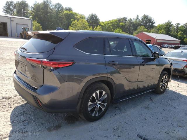 5TDGZRBH1MS141187 - 2021 TOYOTA HIGHLANDER XLE GRAY photo 3