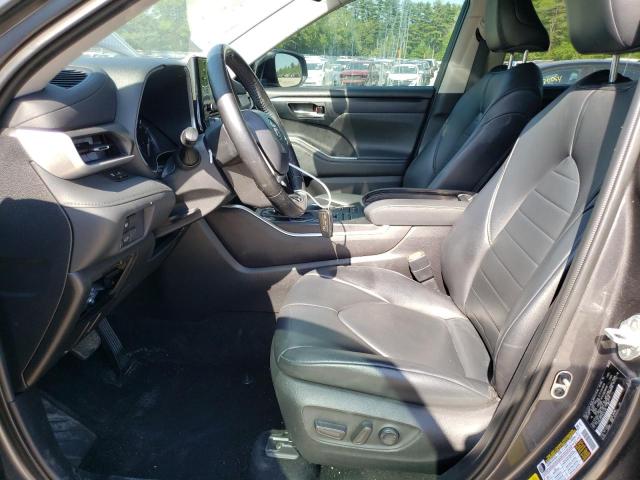 5TDGZRBH1MS141187 - 2021 TOYOTA HIGHLANDER XLE GRAY photo 7