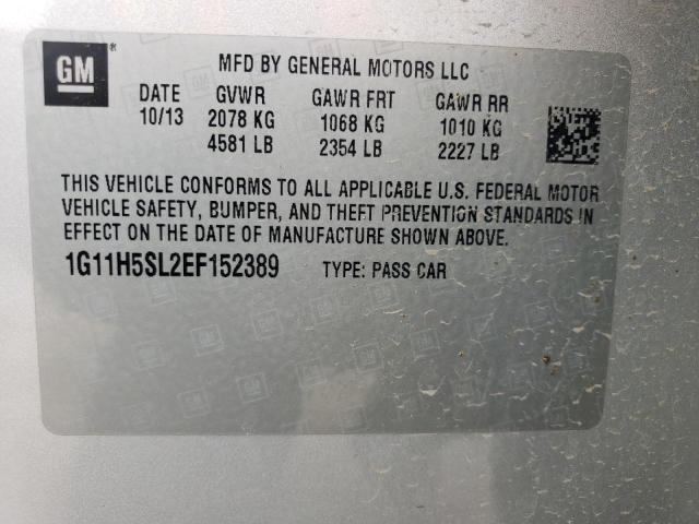 1G11H5SL2EF152389 - 2014 CHEVROLET MALIBU LTZ SILVER photo 13