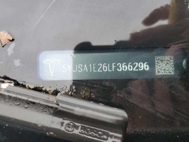 5YJSA1E26LF366296 - 2020 TESLA MODEL S Ağ foto 12