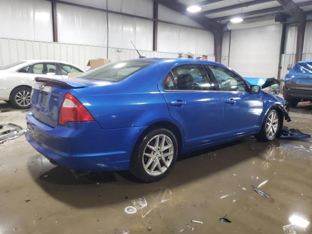 3FAHP0JA3CR348455 - 2012 FORD FUSION SEL BLUE photo 3