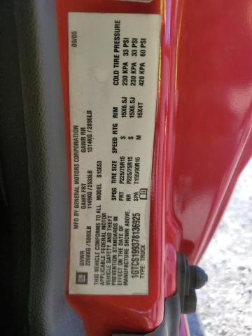 1GTCS199378136925 - 2007 GMC CANYON RED photo 13