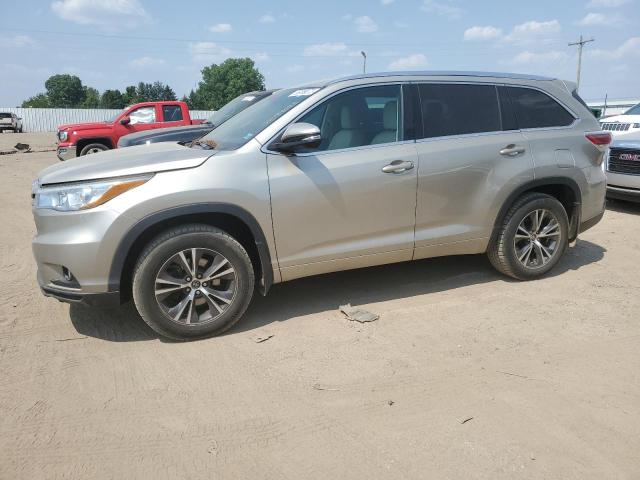 5TDJKRFH0GS265122 - 2016 TOYOTA HIGHLANDER XLE SILVER photo 1