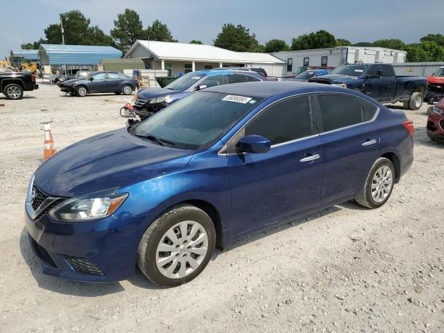 3N1AB7AP7HY363581 - 2017 NISSAN SENTRA S BLUE photo 1