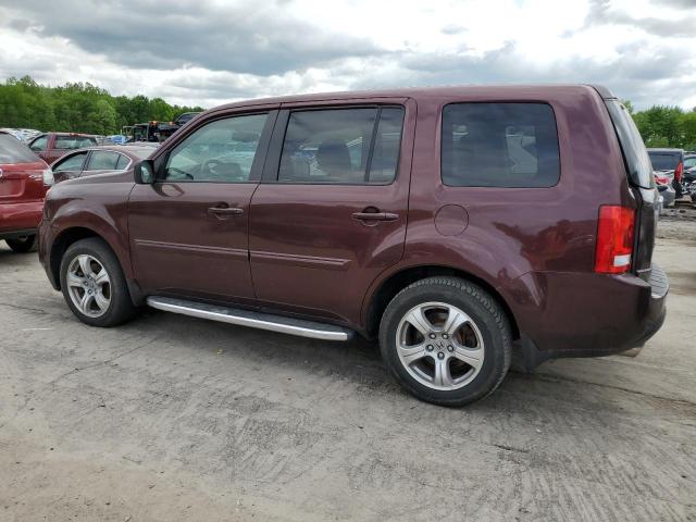 5FNYF4H51DB034996 - 2013 HONDA PILOT EXL BURGUNDY photo 2