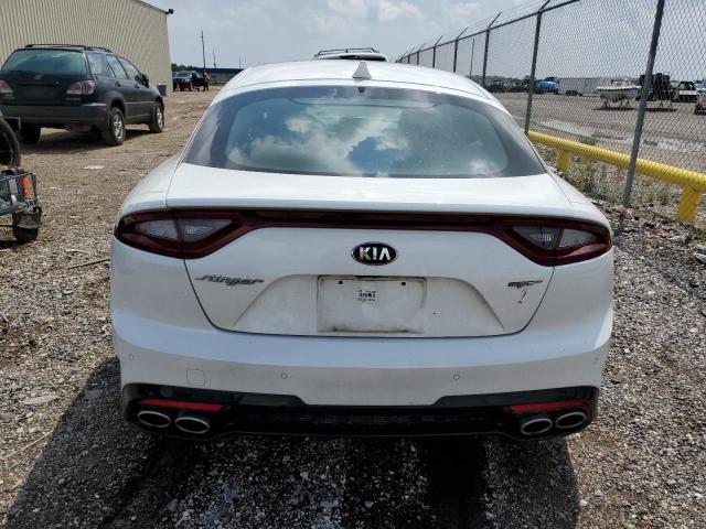 KNAE55LC0K6059461 - 2019 KIA STINGER GT2 WHITE photo 6