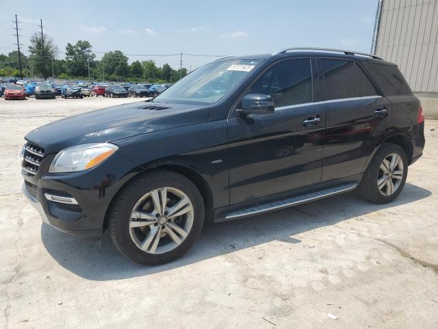 4JGDA5HB1CA078606 - 2012 MERCEDES-BENZ ML 350 4MATIC BLACK photo 1