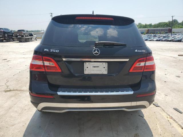 4JGDA5HB1CA078606 - 2012 MERCEDES-BENZ ML 350 4MATIC BLACK photo 6