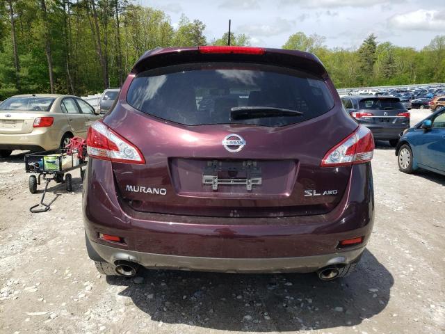 JN8AZ1MW6EW523644 - 2014 NISSAN MURANO S RED photo 6