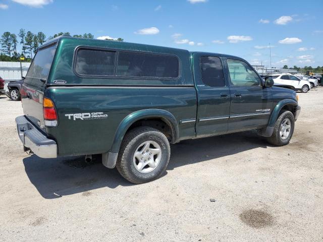 5TBBT48122S238705 - 2002 TOYOTA TUNDRA ACCESS CAB LIMITED GREEN photo 3