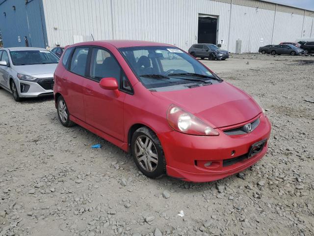 JHMGD37677S068288 - 2007 HONDA FIT S RED photo 4