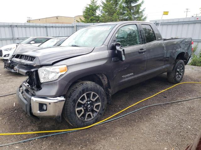 5TFUY5F17FX470677 - 2015 TOYOTA TUNDRA DOUBLE CAB SR/SR5 GRAY photo 1