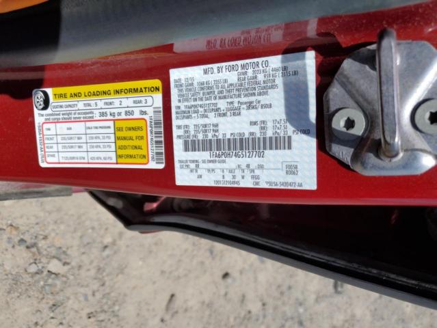 1FA6P0H74G5127702 - 2016 FORD FUSION SE RED photo 12