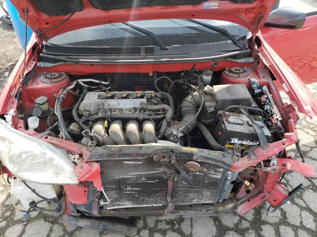 2T1KR32E53C010896 - 2003 TOYOTA MATRIX XR RED photo 11