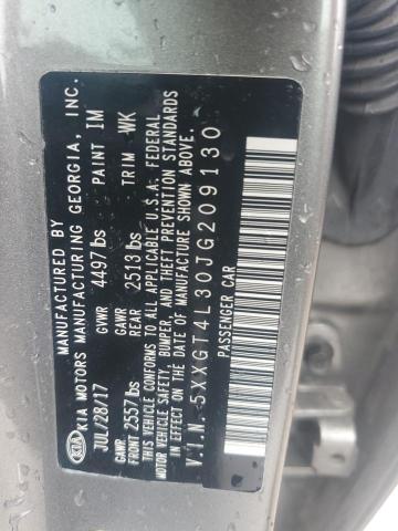 5XXGT4L30JG209130 - 2018 KIA OPTIMA LX GRAY photo 12