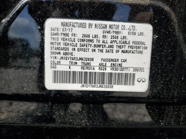 JN1EV7AR3JM432608 - 2018 INFINITI Q50 LUXE BLACK photo 13