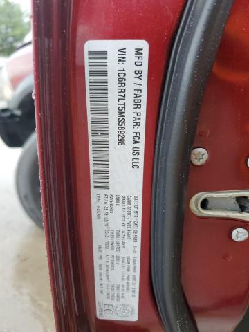 1C6RR7LT5MS589298 - 2021 RAM 1500 CLASS SLT 勃艮第红 照片 12