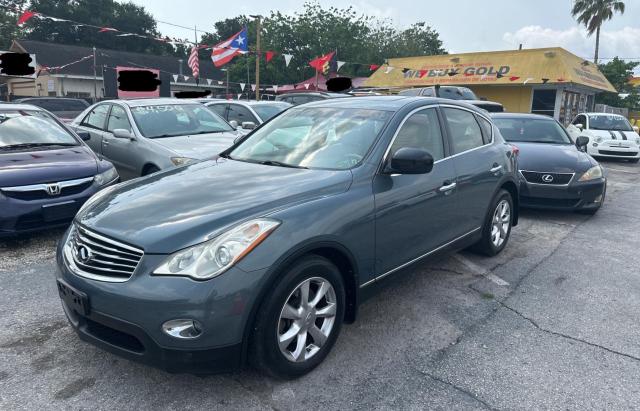 JNKAJ09F68M352737 - 2008 INFINITI EX35 BASE BLUE photo 2