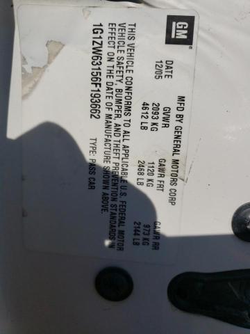 1G1ZW63156F193662 - 2006 CHEVROLET MALIBU MAXX SS WHITE photo 13