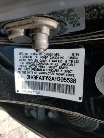 2HGFA1F62AH305538 - 2010 HONDA CIVIC LX-S Qara foto 12