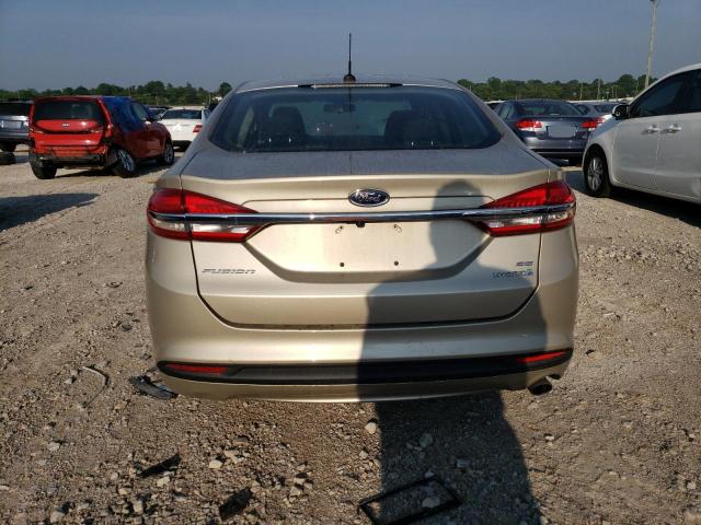 3FA6P0LU0JR124605 - 2018 FORD FUSION SE HYBRID GOLD photo 6