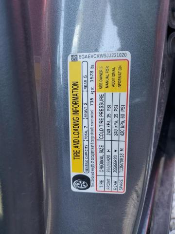 5GAEVCKW9JJ231020 - 2018 BUICK ENCLAVE AVENIR GRAY photo 13