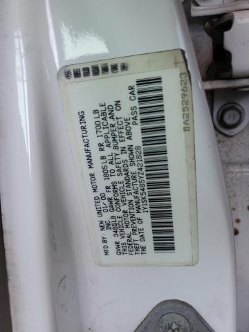 1Y1SK5485YZ421828 - 2000 CHEVROLET GEO PRIZM BASE WHITE photo 12