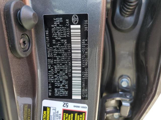 4T1G11AK7PU154205 - 2023 TOYOTA CAMRY SE NIGHT SHADE CHARCOAL photo 13