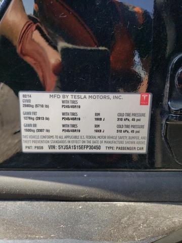 5YJSA1S15EFP30450 - 2014 TESLA MODEL S Սև լուսանկար 12