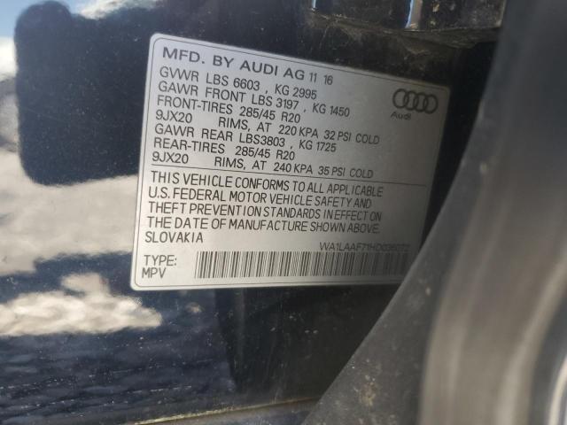 WA1LAAF71HD036072 - 2017 AUDI Q7 PREMIUM PLUS ლურჯი ფოტო 12