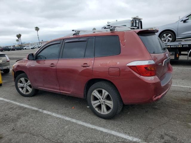 JTEDS43A782068301 - 2008 TOYOTA HIGHLANDER SPORT RED photo 2